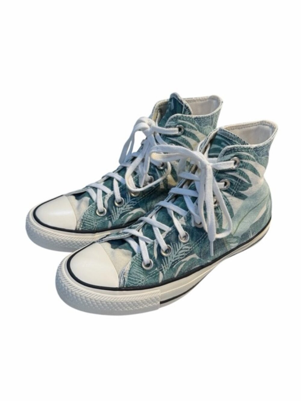 Converse Chuck Taylor Tropical Palm Print High Top Sneakers Women’s 6.5 - Picture 2 of 12